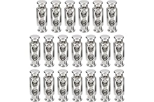 uxcell 20Pcs 3.8mm Double Hole Spring Stop Cord Locks for Drawstrings Bags Clothing Lanyards