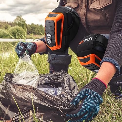 Miniatura 38 de REXBETI Rodilleras para el trabajo, rodilleras de construcción para hombres, resistentes y cómodas almohadillas de gel de espuma antideslizante