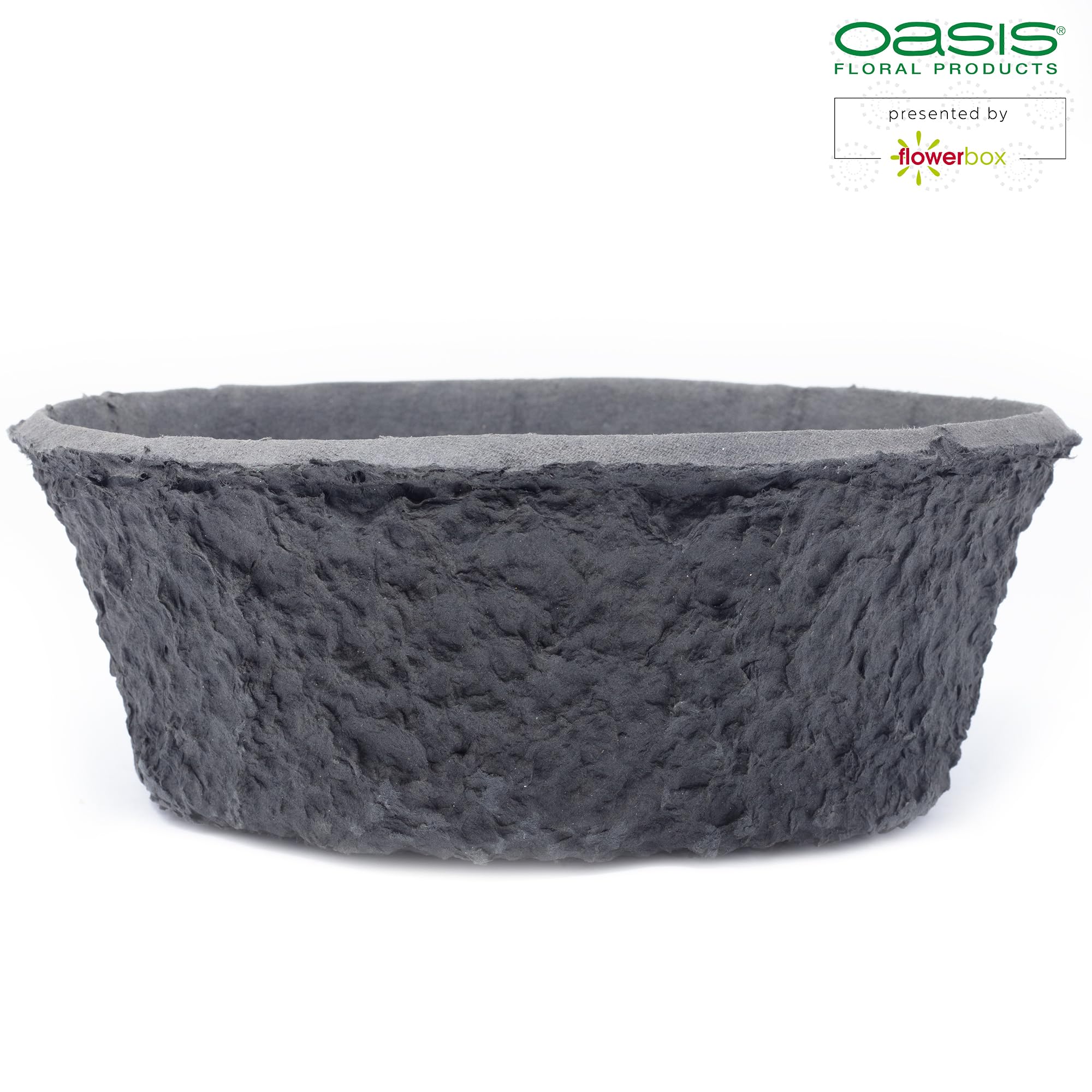 FLOWERBOX Oasis® Black BIOLIT® - Anello Per Piante In Carta Riciclata, Diametro 60 Cm, Biodegradabile