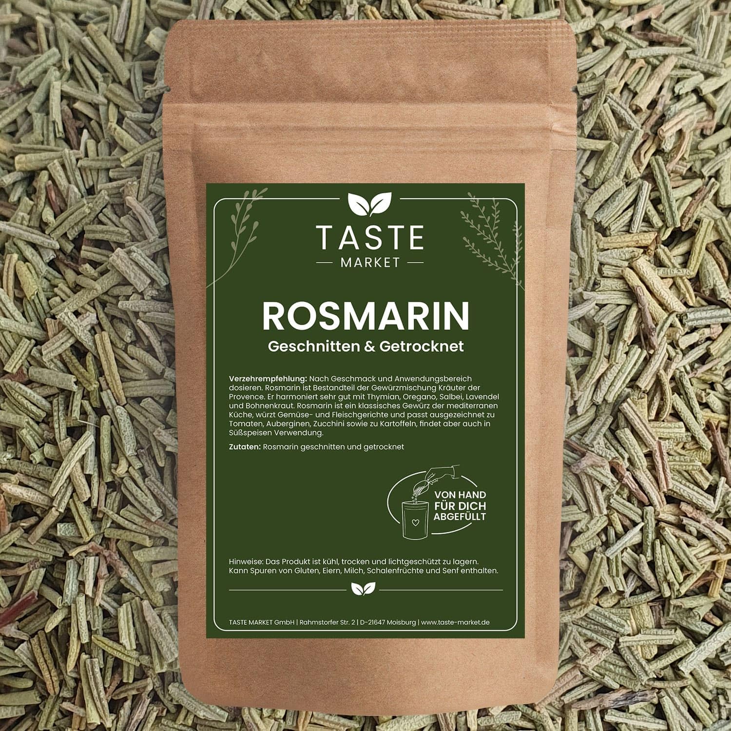 5 kg Rosmarin geschnitten und getrocknet | Gewürz Tee | TASTE MARKET Qualität