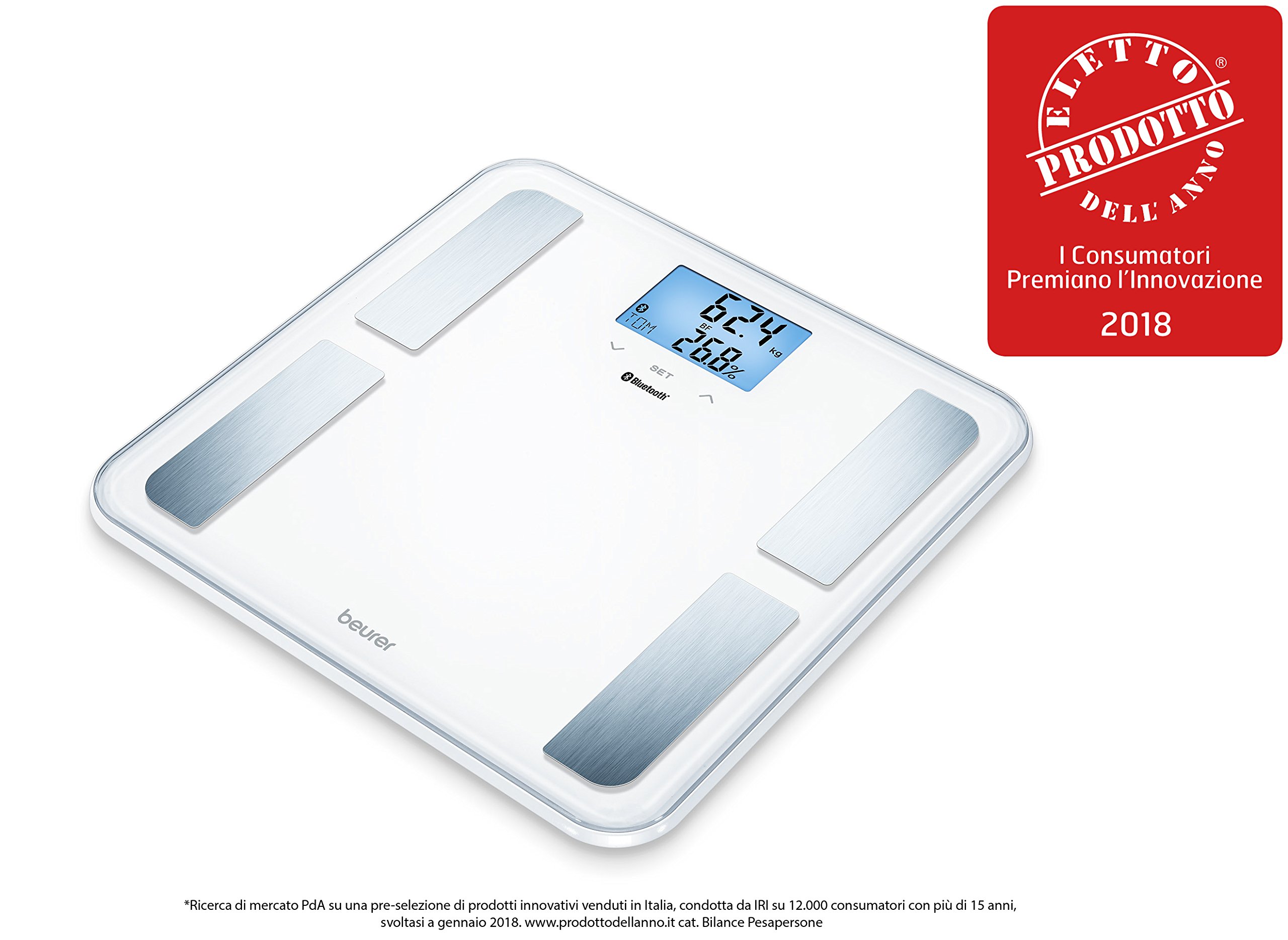 Beurer BF 850 Bilancia Diagnostica con Connettivita Bluetooth, Bianco