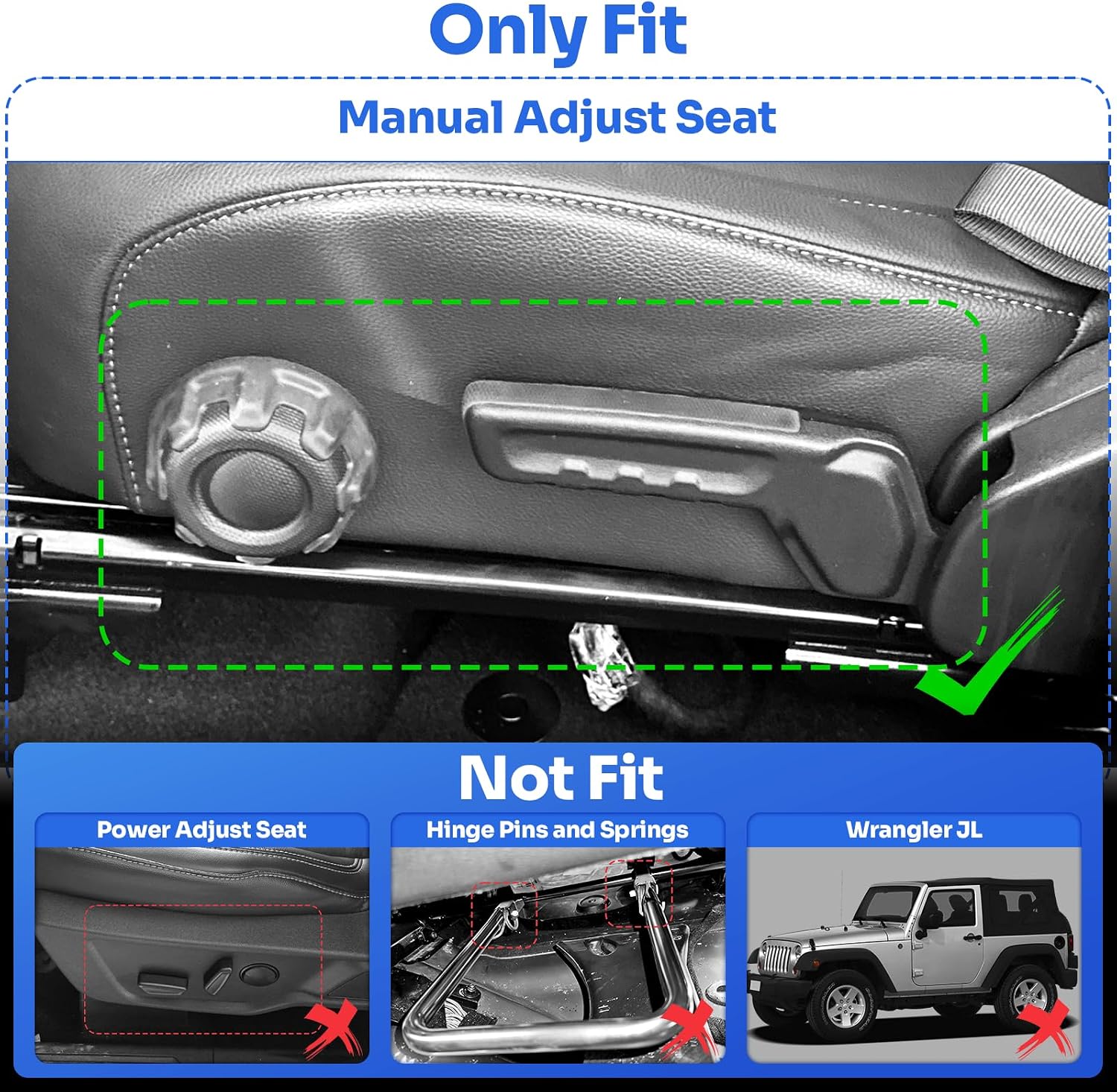 Front Under Seat Storage Organizer Tray, Under Seat Storage, Hidden Organizer Compatible with Wrangler JLU 2018-2026 and Gladiator JT Truck 2020-2026