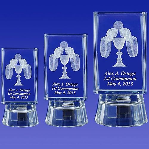 Miniatura 7 de Primera Comunión 12 piezas de recuerdo de cristal 3D, regalos de Primera Comunión, personalización y personalización, grabado láser, grabado con