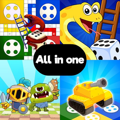 All in one 4 Player Family Board Games - Snakes and Ladders, Chess, Checkers, Tic Tac Toe