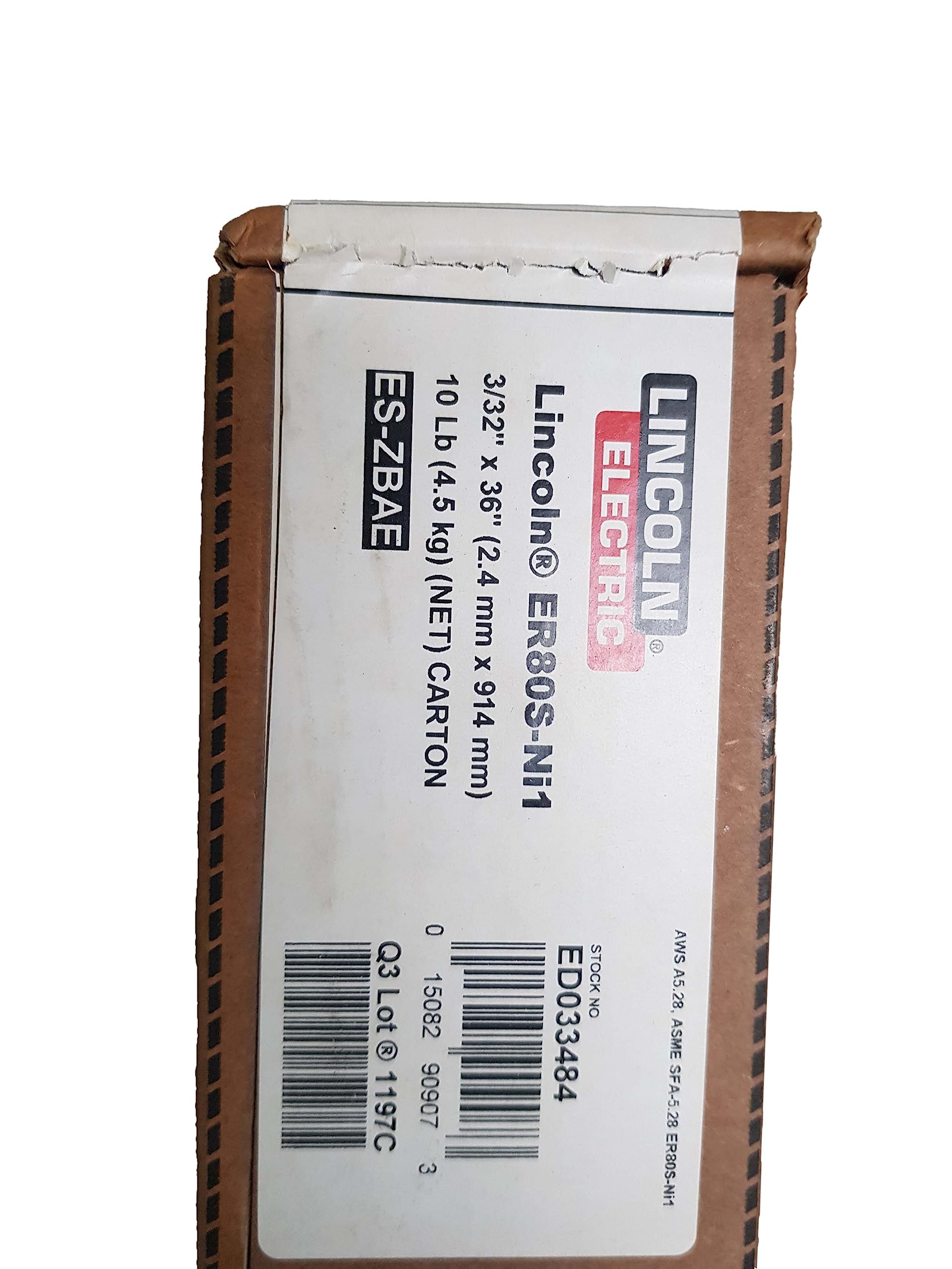 10lbs. Tube Lincoln ER80S-Ni1 Mild Steel Welding Filler Rod 1/8