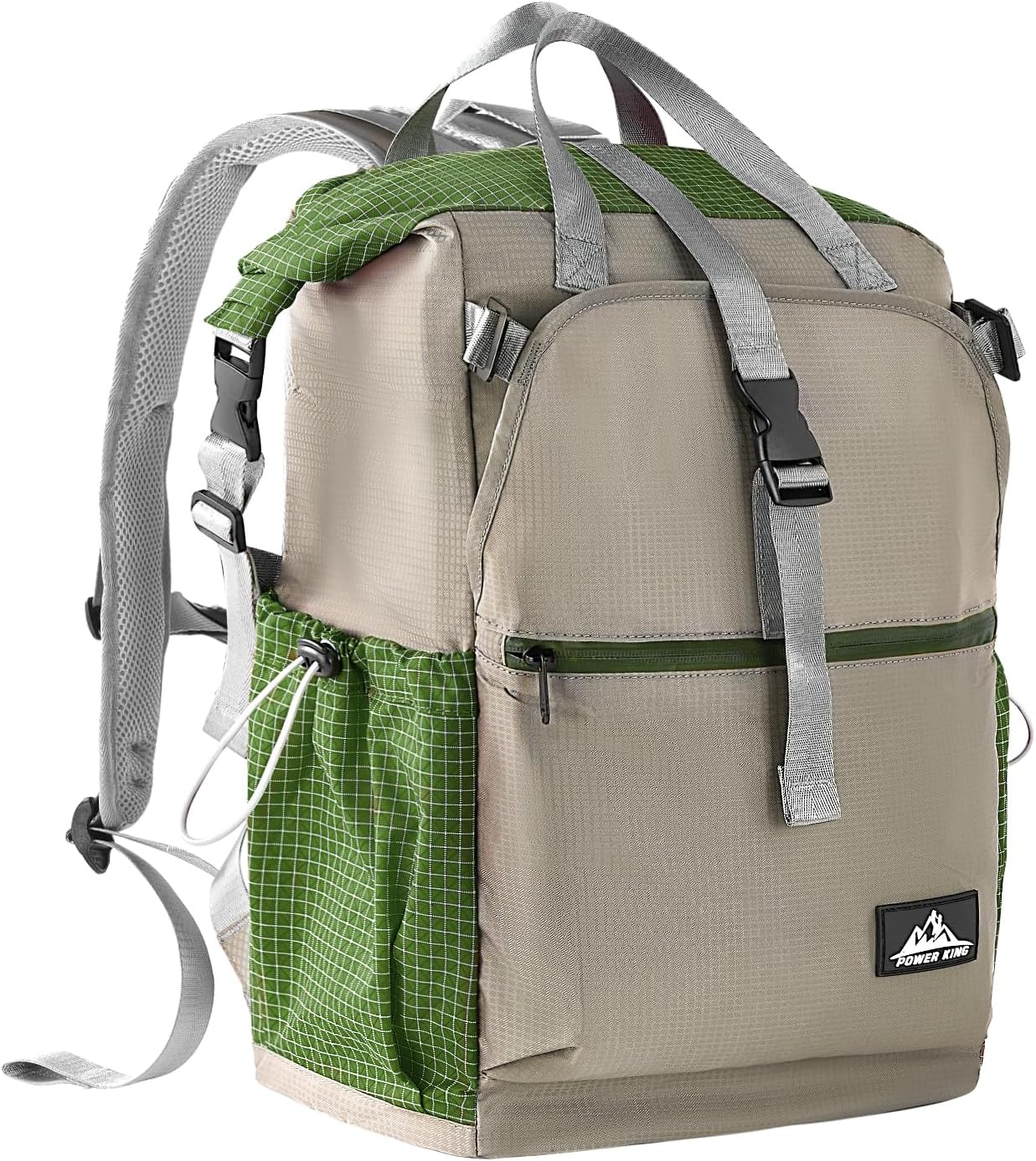 POWER KING 35L TO 45L Travel Backpack for Women Men, Lightweight Casual Commuting Daypack, Outdoor Roll Top Large Hiking Camping Backpack, Fit for 19 inch Laptop POWER KING 35L TO 45L Travel Backpack for Women Men, Lightweight Casual Commuting Daypack, Outdoor Roll Top Large Hiking Camping Backpack, Fit for 19 inch Laptop