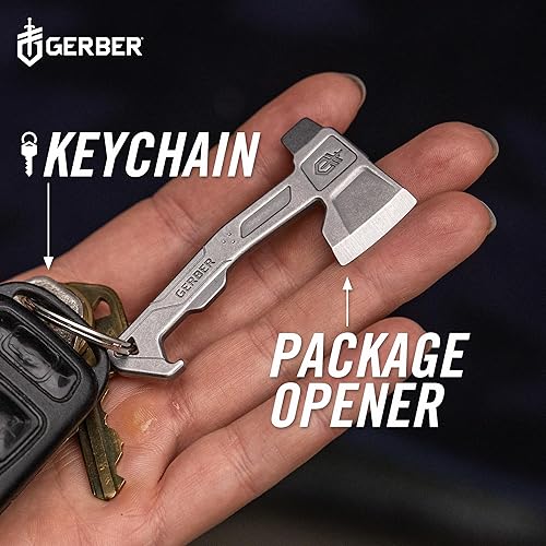 Miniatura 7 de Gerber Llavero de hacha de engranaje 3 en 1, multiherramienta, clips para bolsillo o llavero con abridor de botellas, conductor de cabeza plana,