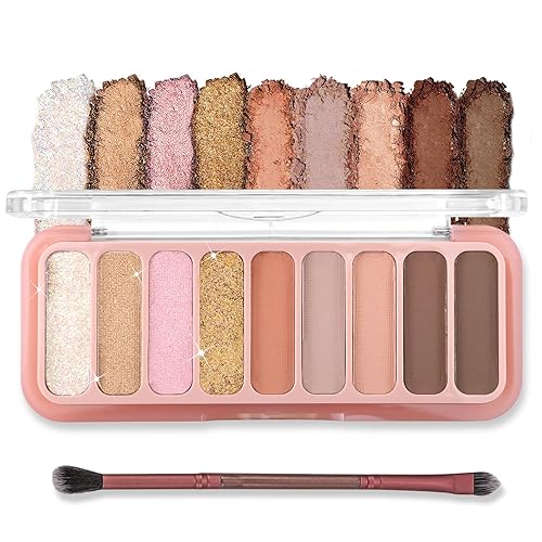 Erinde Mini paleta de sombra de ojos de 9 colores, maquillaje de sombra de ojos mate y brillante, resistente al agua, ultra mezclable, aspecto disponible en Yaxa El Salvador