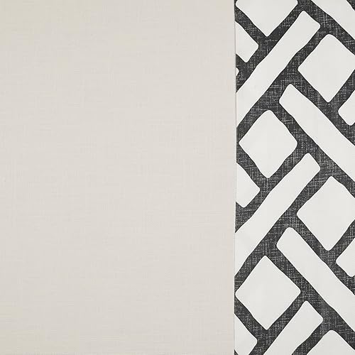 Miniatura 9 de HPD Half Price Drapes Cortinas de algodón sólido con bordes para dormitorio y sala de estar, 50 x 108, DTCC-SB220607-108 (1 panel) Garden Path Negro