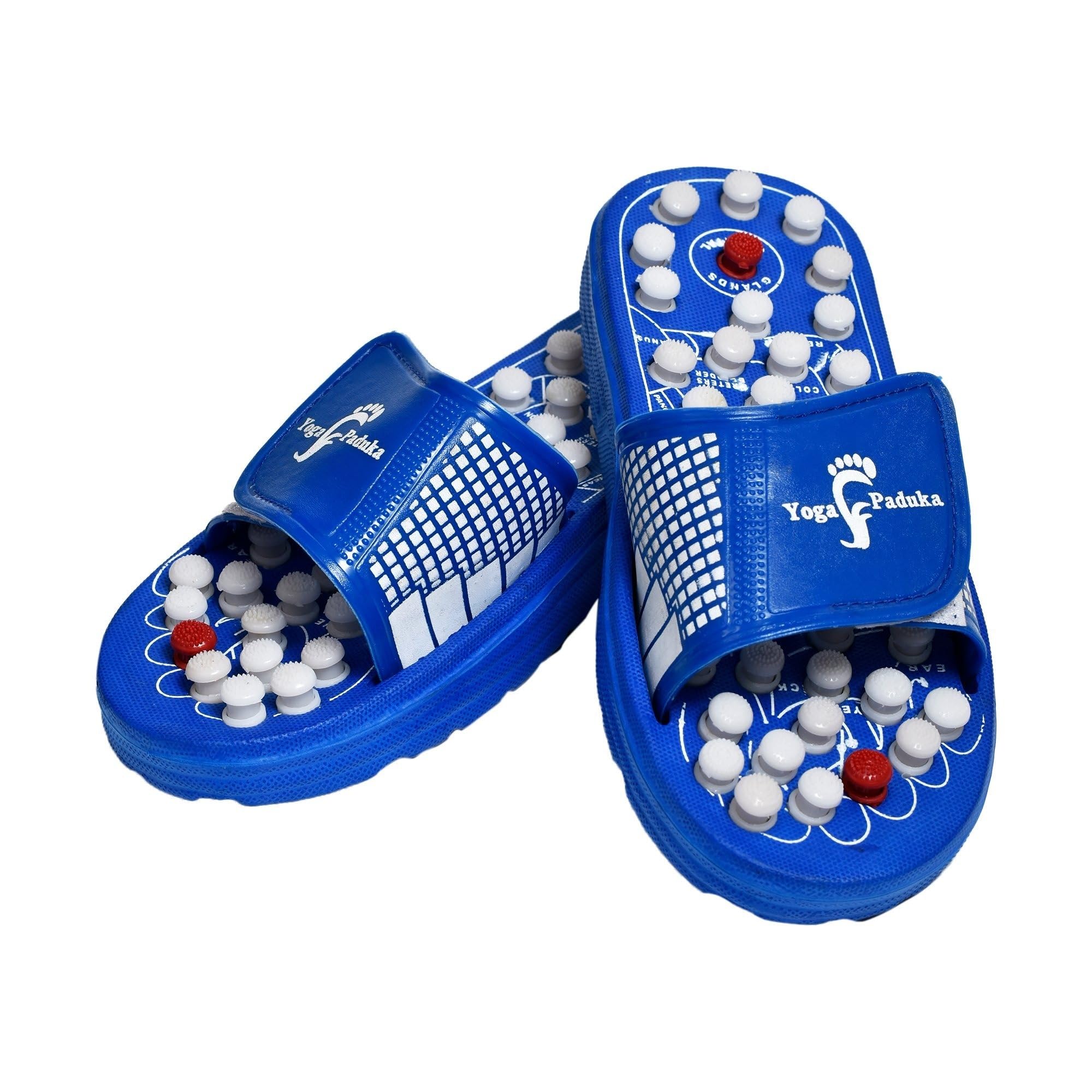 ZURU BUNCH Yoga Paduka Manual Acupressure and Foot Relaxer/Foot Massager Slipper/Spring Acupressure Magnetic Therapy Sandals/Rotating Acupressure Foot Slippers for Men & Women, Black (9 UK Blue) (B0CWNJ5NNK) Amazon Price History, Amazon Price Tracker