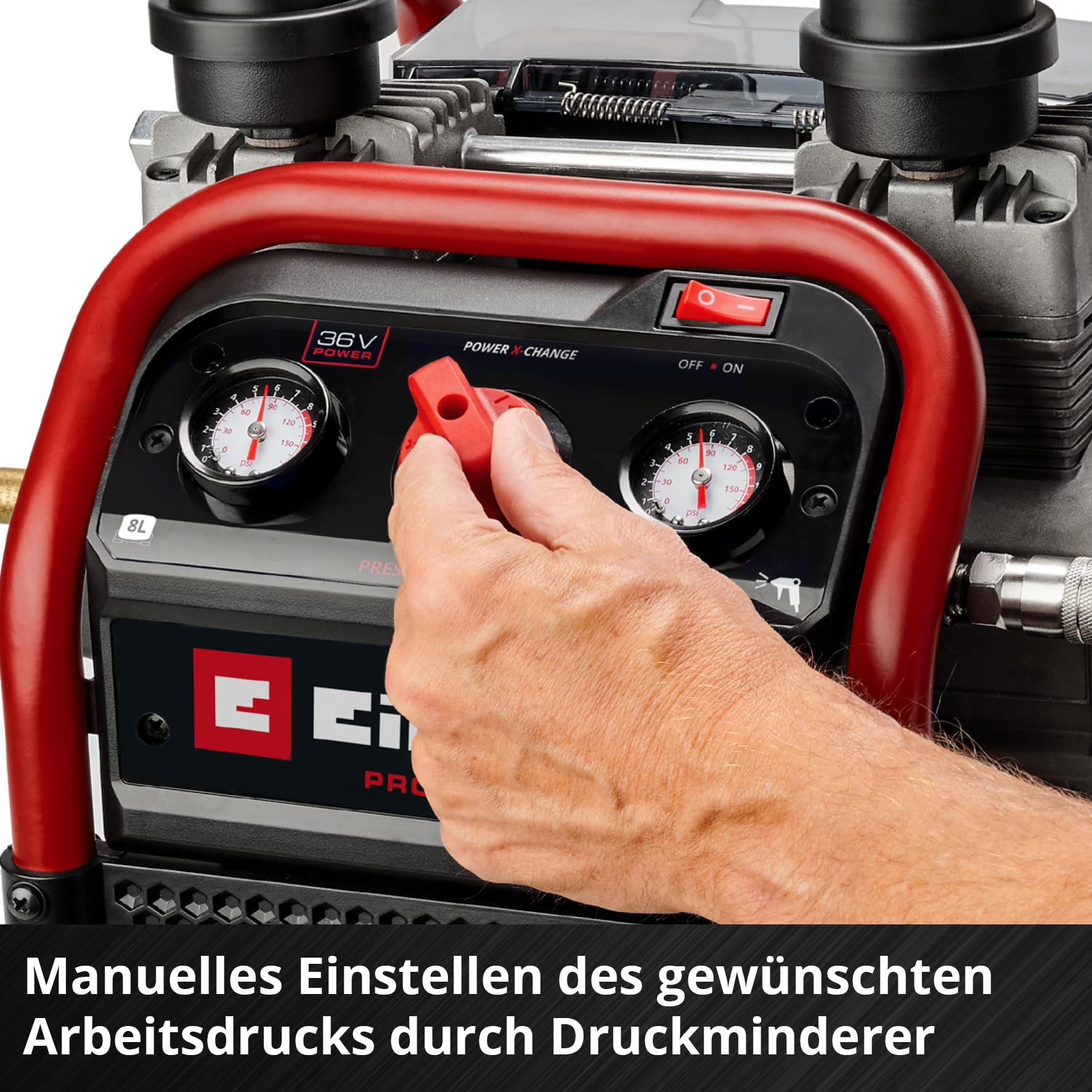 Einhell Professional Akku-Kompressor SILENZZO 36/210