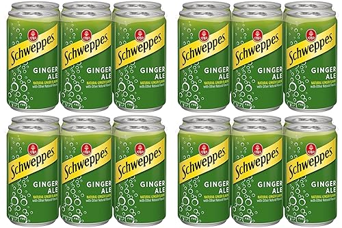 Schweppes Ginger Ale Soda, lata de 7.5 onzas líquidas (paquete de 24, total de 180 onzas) (Mini Ginger Ale) disponible en Yaxa Venezuela