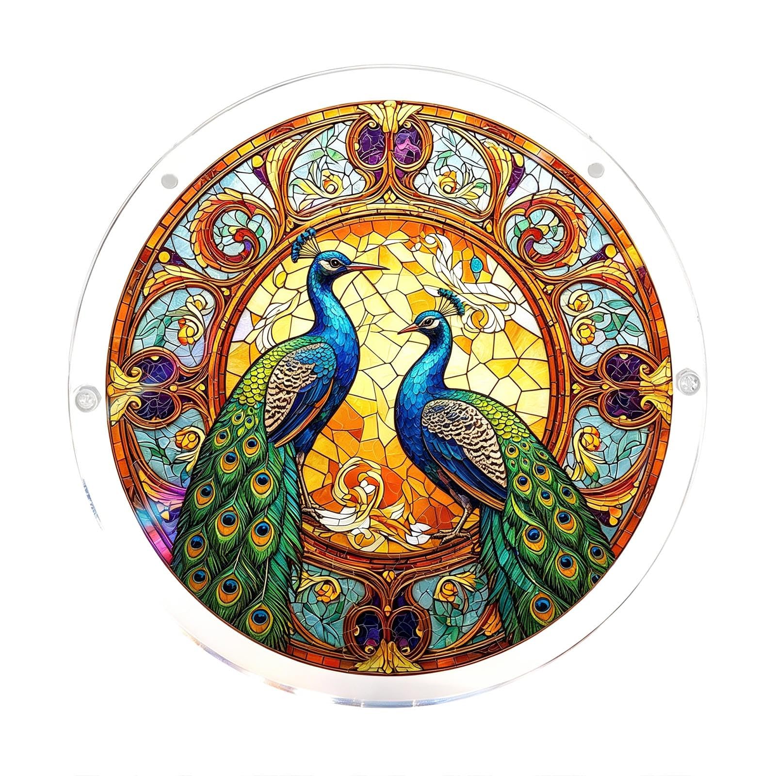 Sun Acrylic Catcher Puzzles, Tree of Radiant Glass Puzzle, Sun Acrylic Catcher Puzzles for Doors Garden, Mother's Day Christmas Birthday Gifts for Women Men (Color-F)