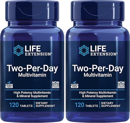 Life Extension Suplemento multivitamínico y mineral de alta potencia dos por día, vitaminas, minerales, extractos de plantas, quercetina, folato de