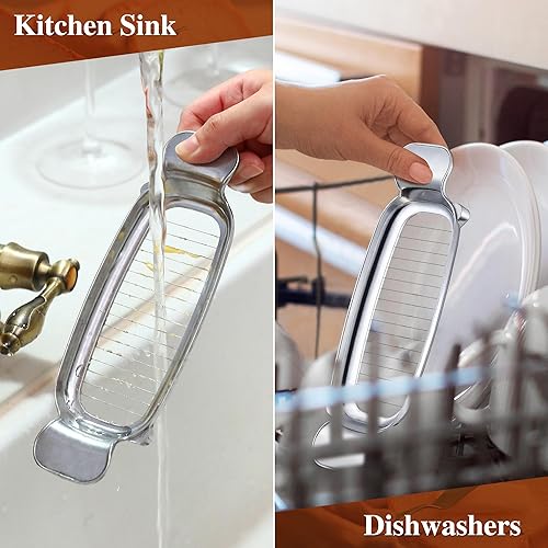 Miniatura 4 de Dreyoo Cortador de mantequilla de acero inoxidable, 16 alambres afilados de acero inoxidable para control de porciones, cortador de mantequilla