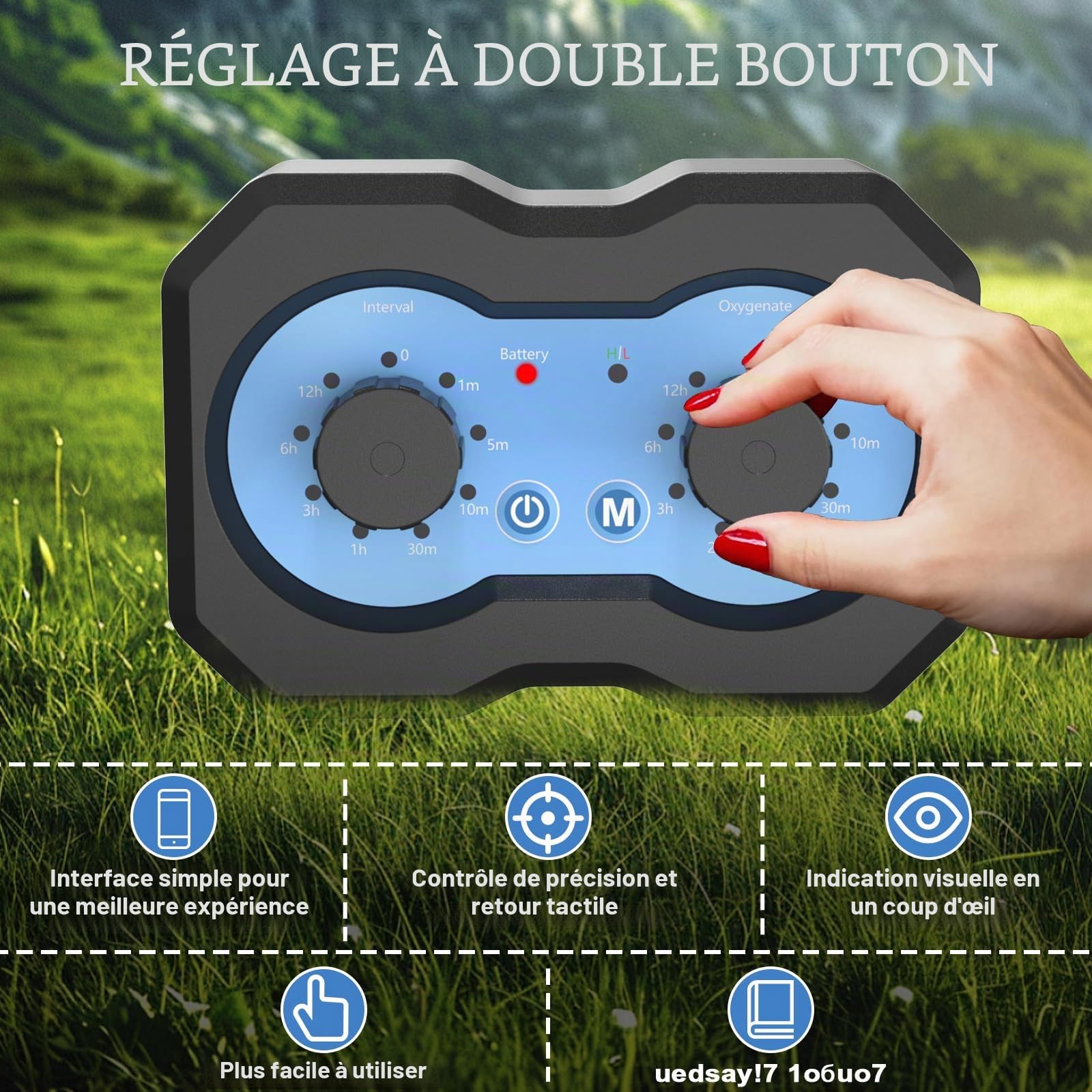 Pompe à air solaire oxygénateur pour étang, bouton de rotation simple, aérateur solaire pour étangs extérieurs avec fonction de minuterie, pour jardin, aquarium, piscine, étang de pêche