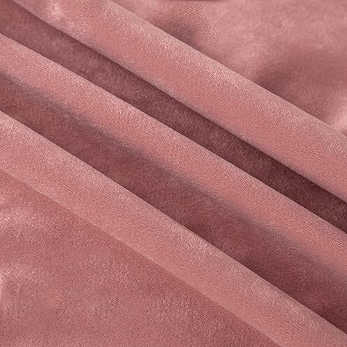 Miniatura 4 de MADIZZ Juego de 2 fundas de almohada decorativas de terciopelo súper suave de 18 x 18 pulgadas, cuadrado rosa con flecos, estilo lujoso, fundas de