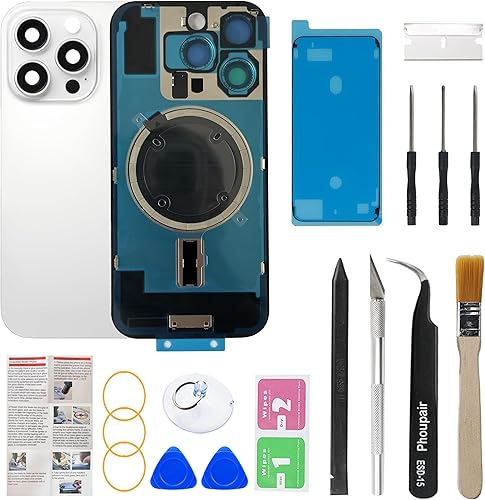 Vista 45 de Reemplazo de cristal trasero OEM para iPhone Xs Max 6.5 pulgadas con kit de herramientas de reparación profesional (gris espacial)