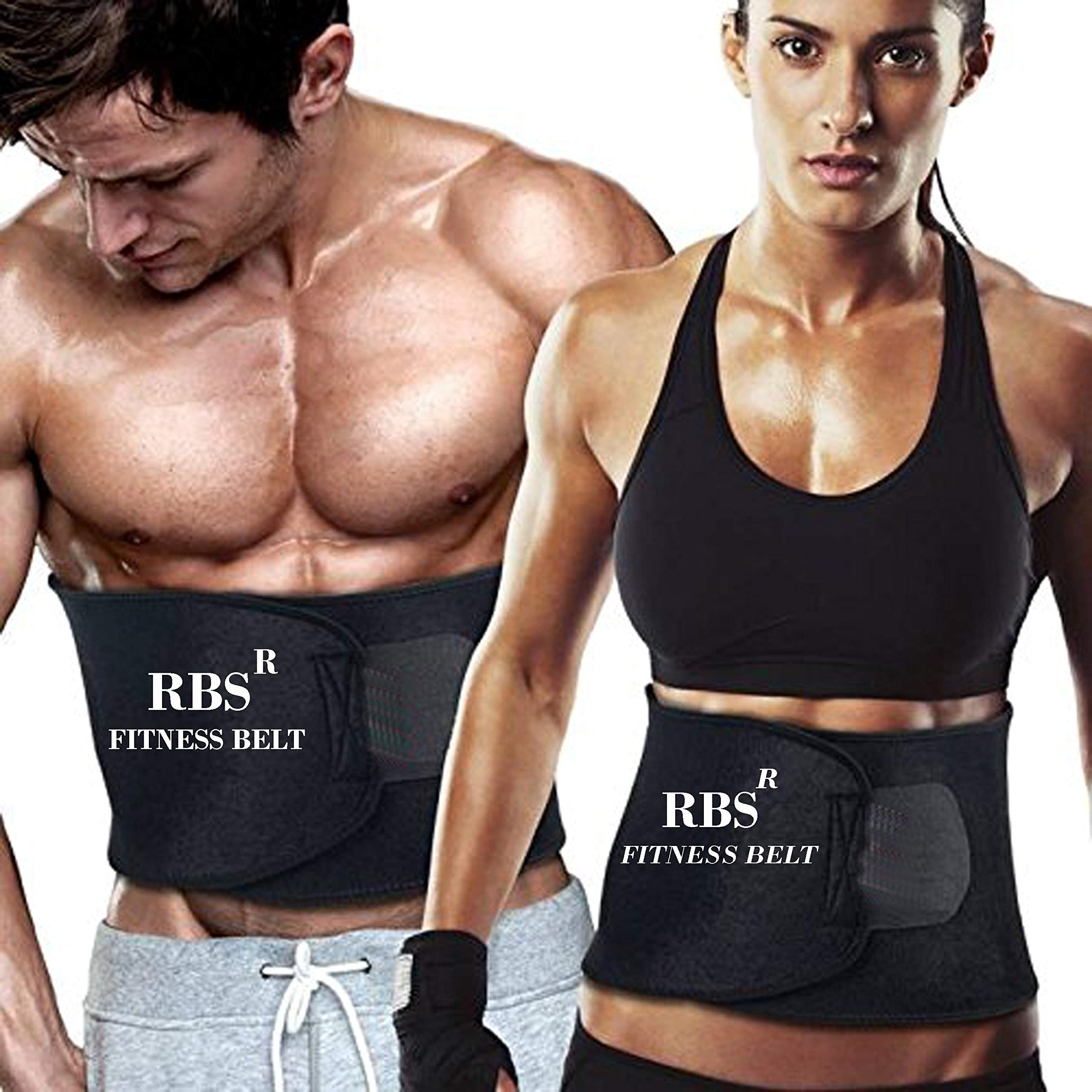 RBS (Free Size) New Quality (L- 45 INCH, W-8 INCH) Sweat Slim Belt for Women|Men, Body Shaper Slimming| Waist Trimmer Belt