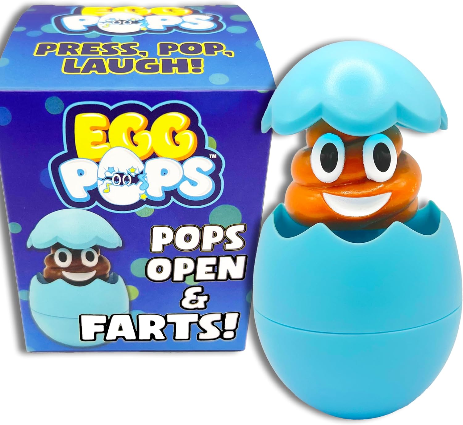 Egg Pops Farting Toy (Blue)