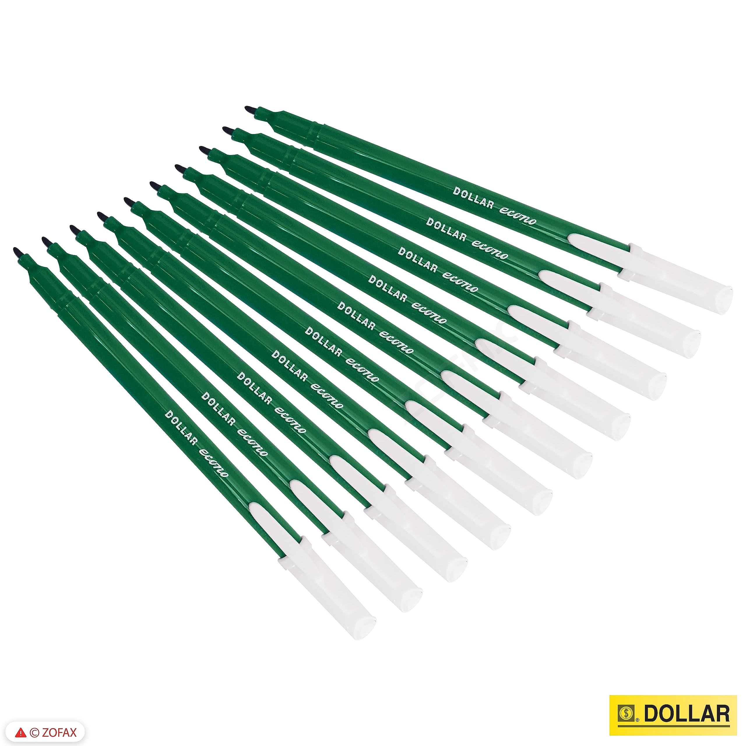 Penne A Punta Fine DOLLAR Punto - 10 Pezzi Verde, Punta Extra Fine 0,3 Mm, Per Disegno Tecnico, Calligrafia E Illustrazione