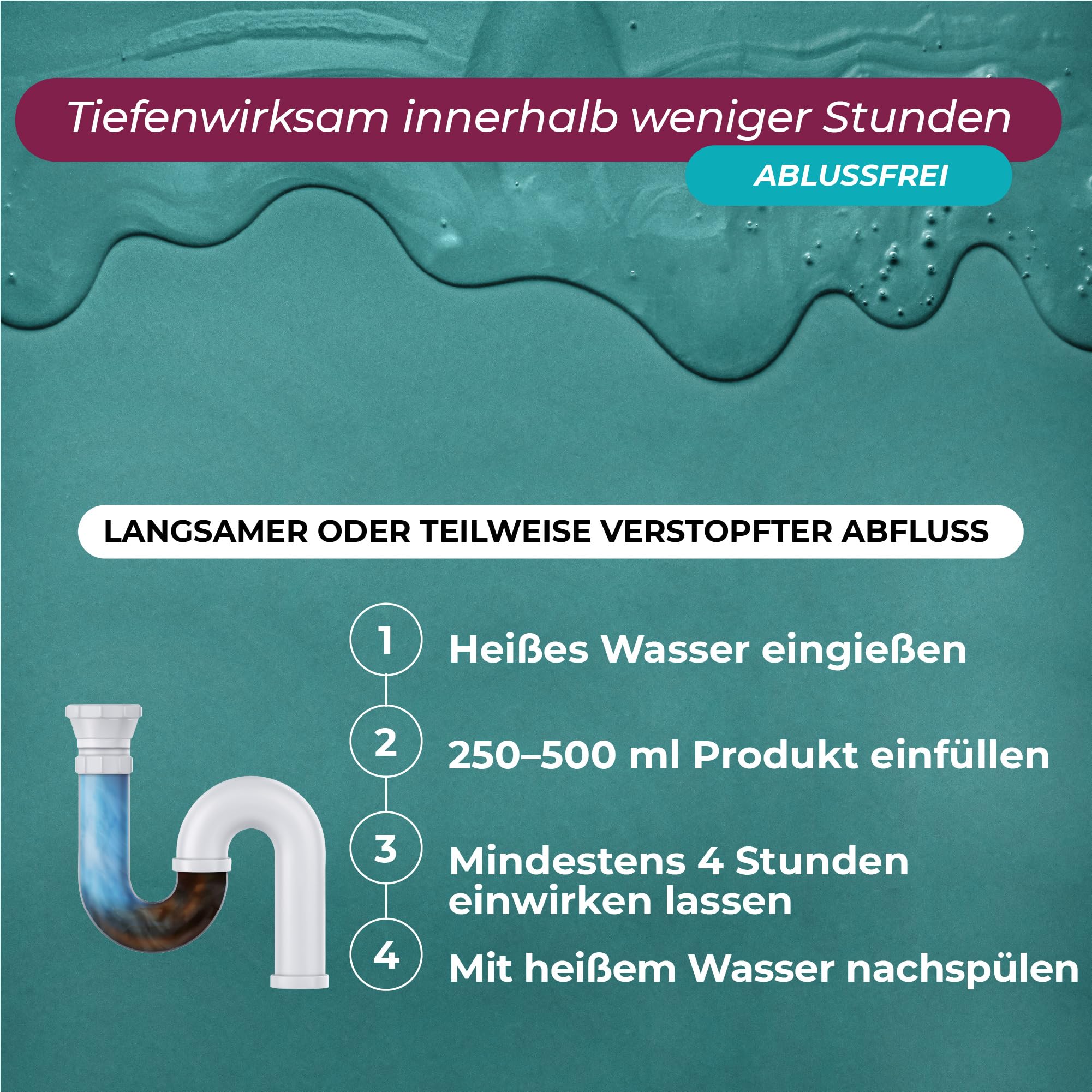 Wimex Cali-mex Reinigungs- und Wartungs-Set für Siphons und Rohrleitungen in Bad und Küche, (AMZ-2914)