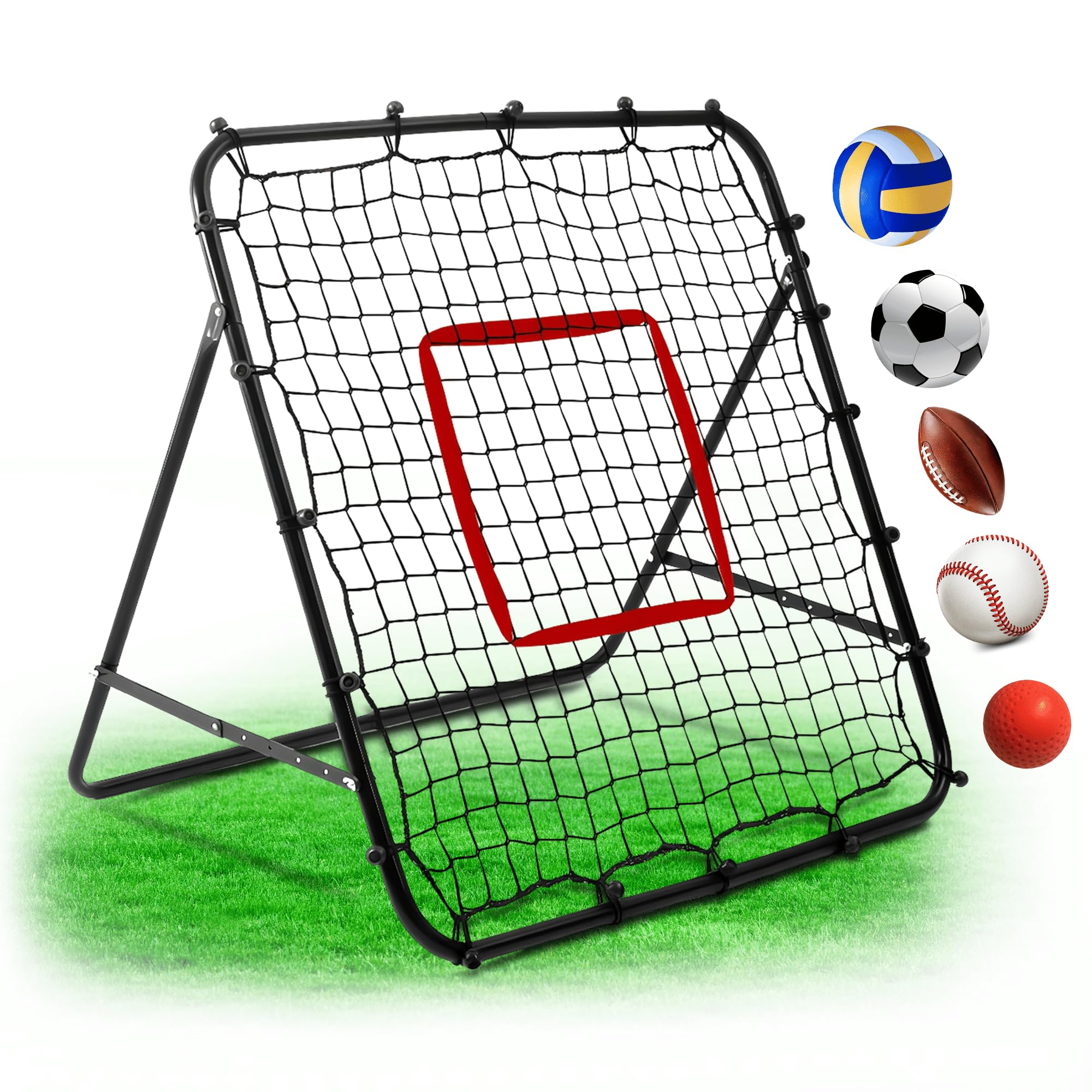 Rete di rimbalzo durevole per pallavolo All-Sport - Facile installazione per giocare da solo e di squadra