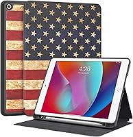 Vista 11 de Supveco Funda para iPad de 9ª/8ª/7ª Generación 10.2 pulgadas (Modelo 2021/2020/2019) con Soporte para Lápiz, Funda Folio Premium con Soporte