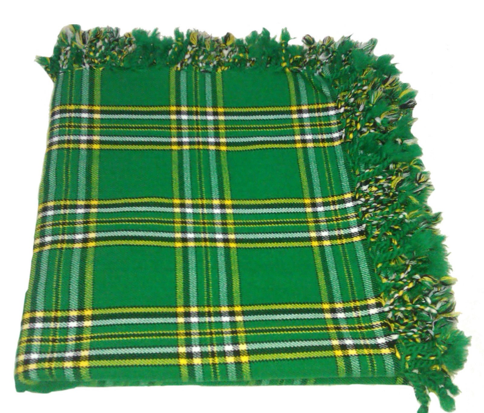 Scottish Kilt Fly Plaid Republic of Ireland Tartan 48" x 48"/Kilt Fly Plaid/Republic of Ireland Tartan Kilt Fly Plaid