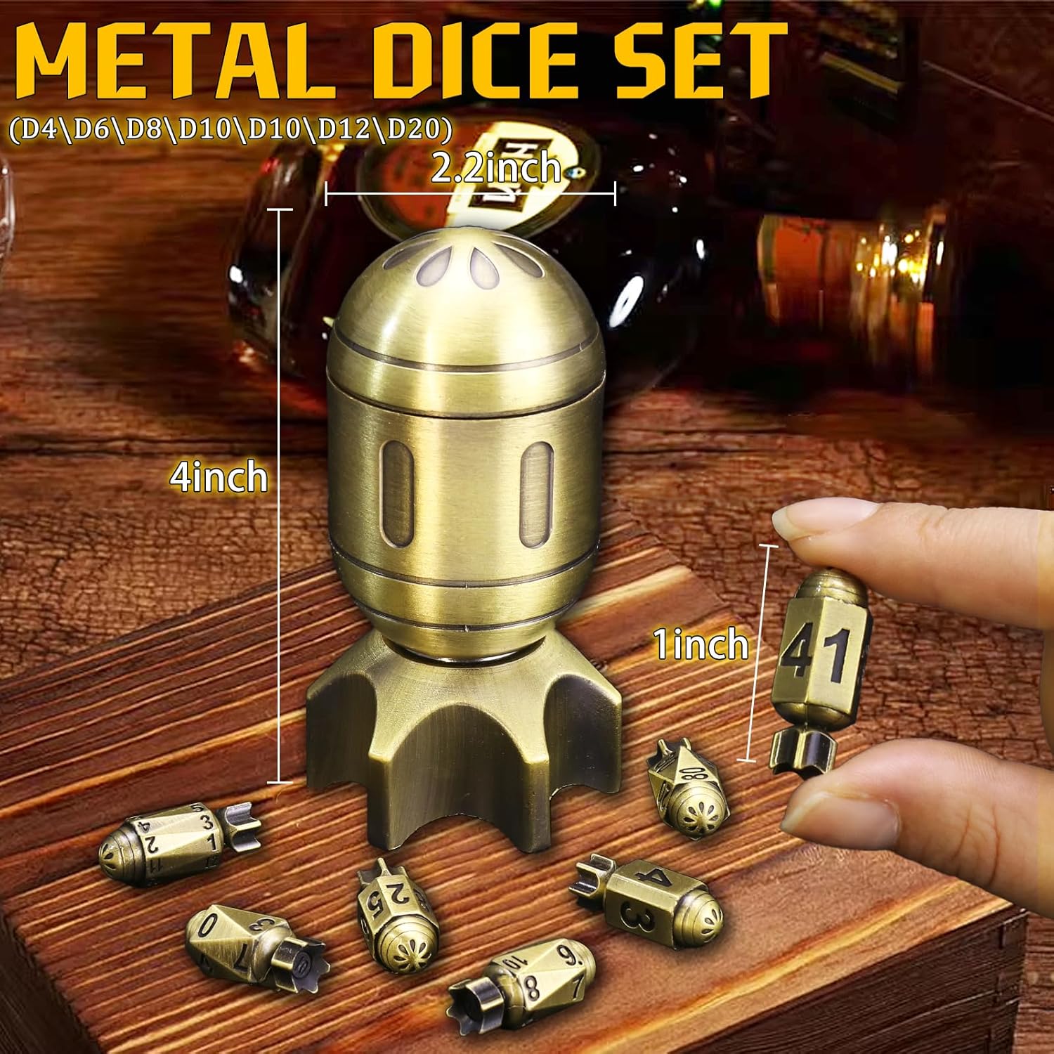DND Dice LED and Metal Dice Set - Unique D and D Gifts