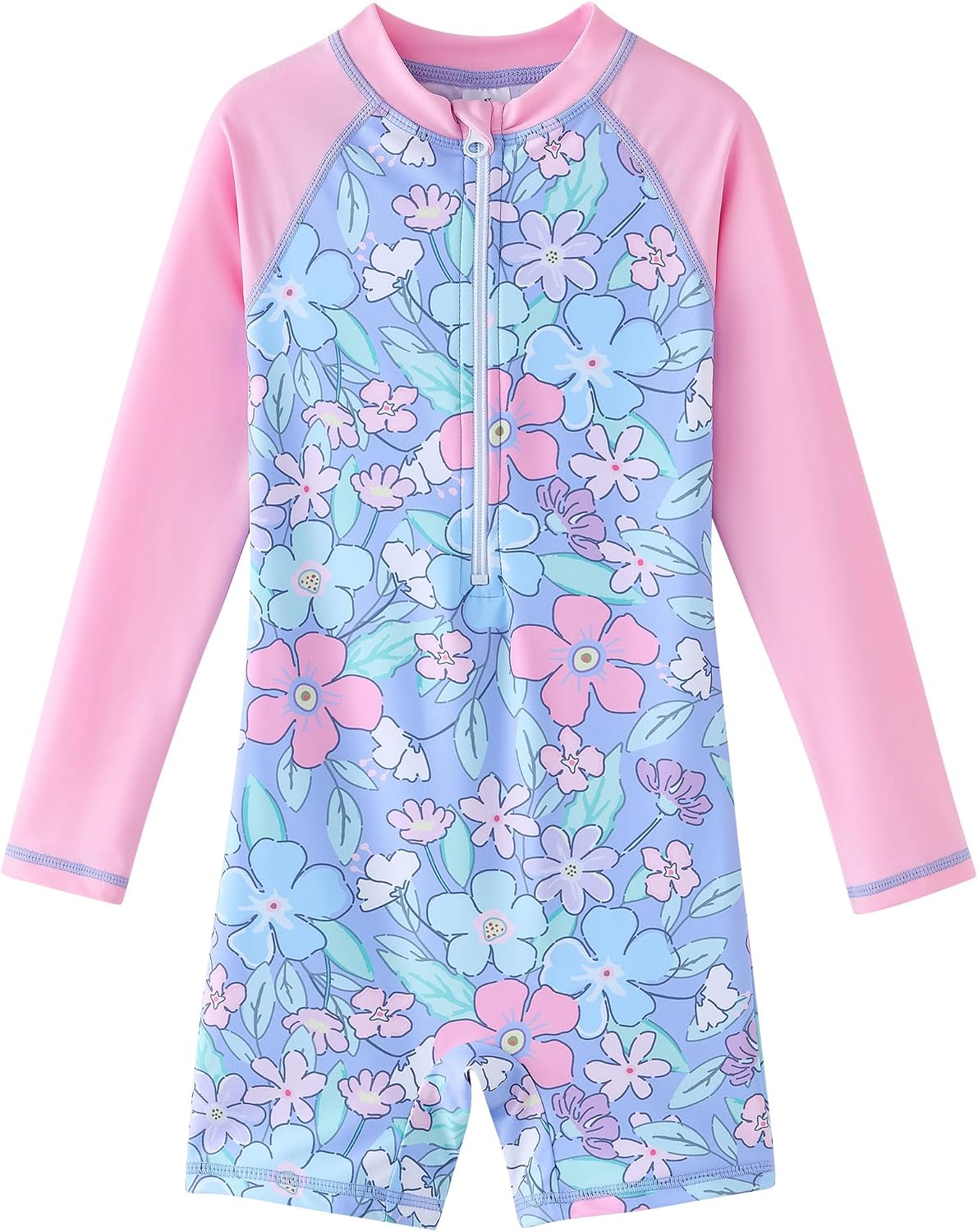 UMELOK Girls Long Sleeve Rash Guard One Piece Swimsuits with UV Protection Sunsuit
