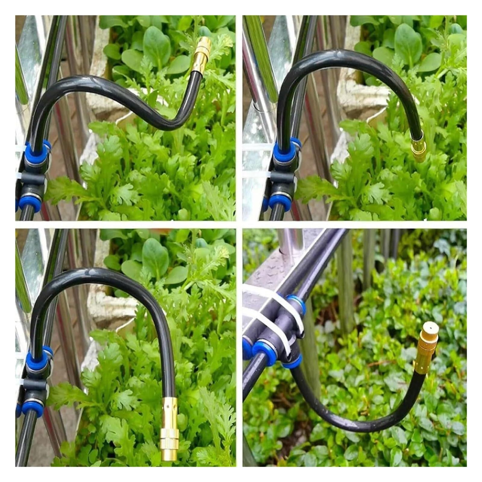 Tubo de microirrigación 4-6 mm, manguera distribución PE negra for jardín | Rollo de línea de riego por goteo, varios tamaños, tubo flexible resistente for parterres de flores, invernaderos(20m)