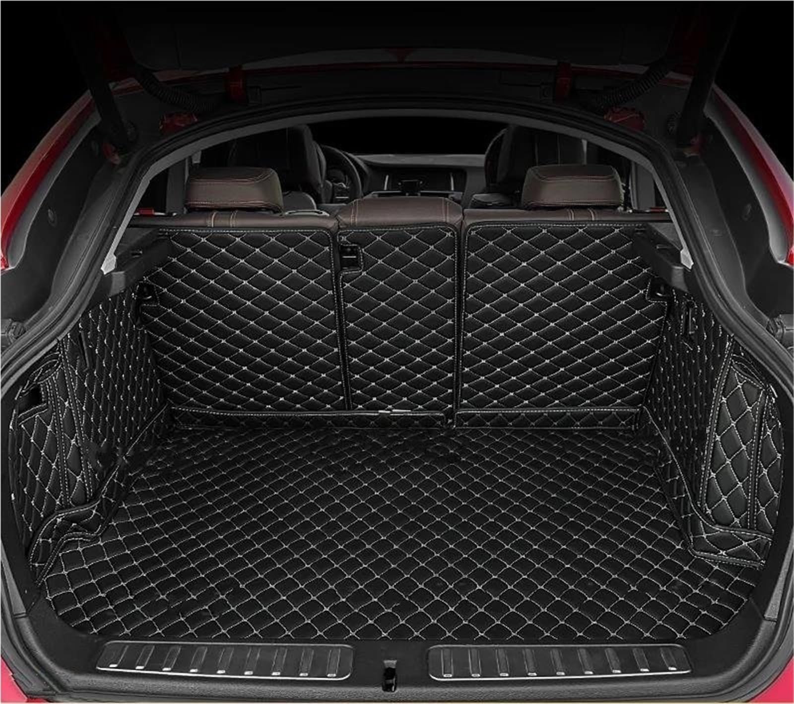 Funfob Black-Beige Car Boot Liners For Volvo For Xc40 2020-2025 Auto Full Coverage Trunk Mat Cargo Liner Interior Accessories Boot Liner(Black-Beige)