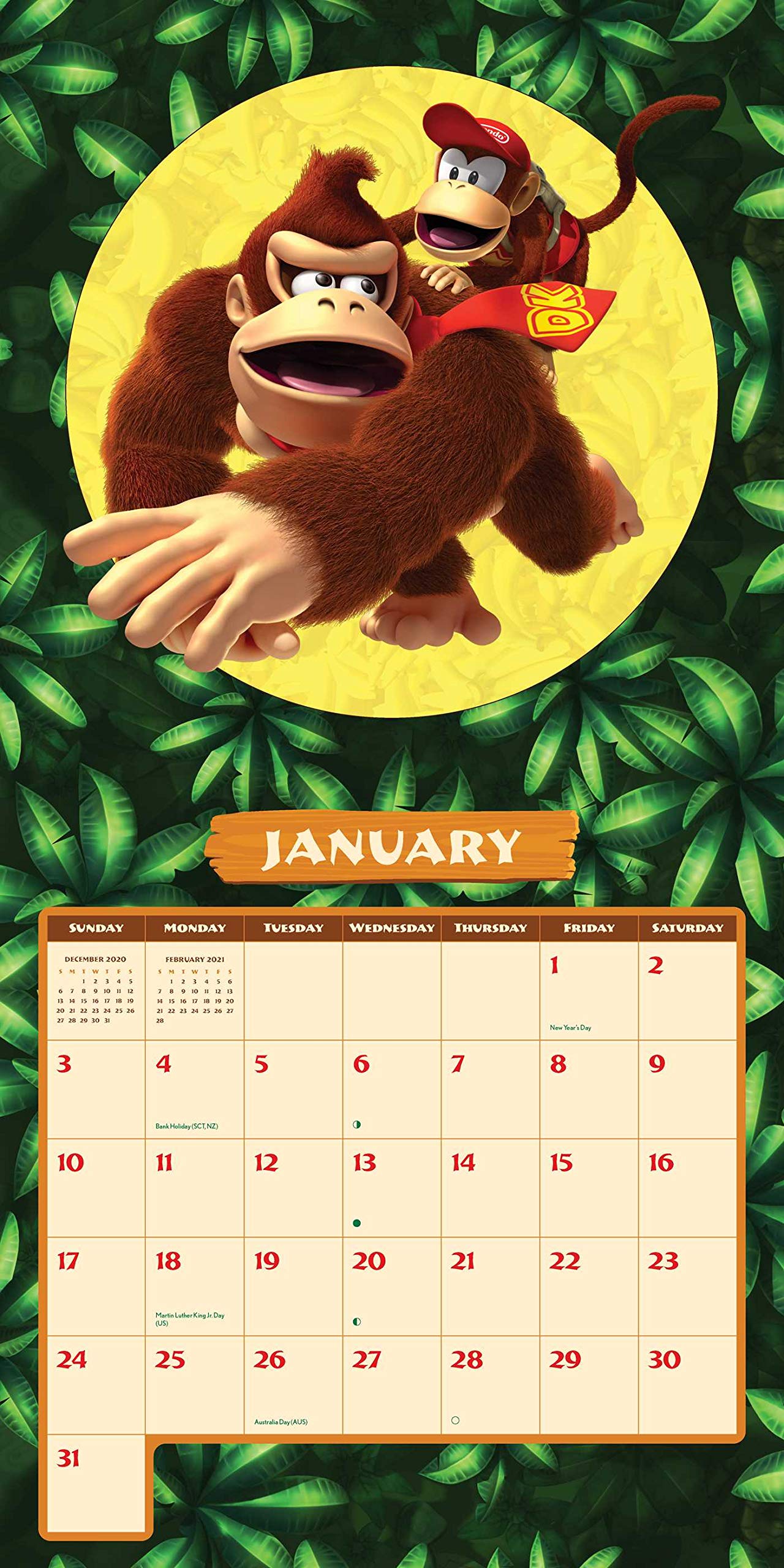 Donkey Kong 21 Wall Calendar Nintendo Books Amazon Ca
