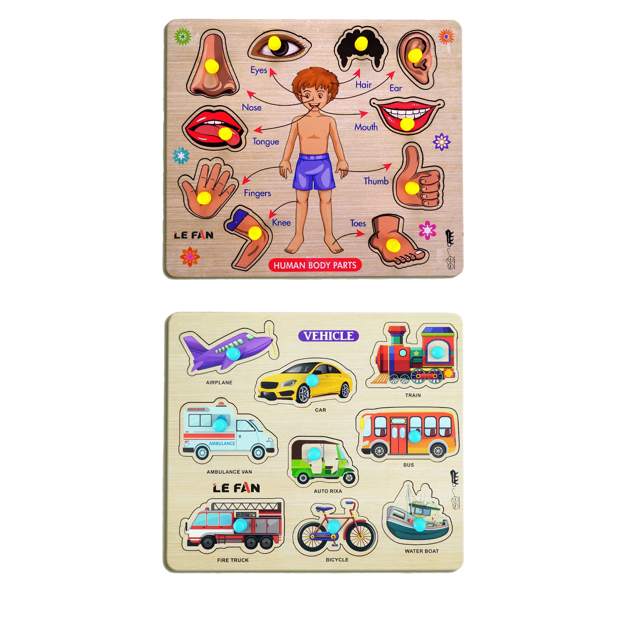 Lefan® Kids Fort Pre Nursery Educational Jigsaw Puzzles for Adults kids Learning Toys Kit Board Game 2 pcs Set of Human Body Parts & Vehicle Educational Toy (B0B1DR7C1G) Amazon Price History, Amazon Price Tracker