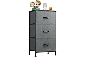 WLIVE Dresser with 3 Drawers, Fabric Nightstand, Organizer Unit, Storage Dresser for Organizing Clothes