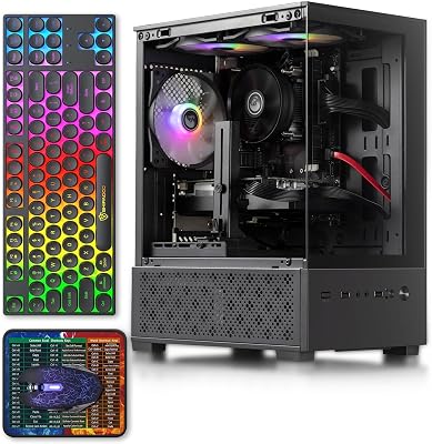 Prebuilt Gaming PC Desktop,Core i5 Tower Computer, RX560 4GB,Win11 | 16GB RAM and 512G SSD,WiFi,Fans×4,Windows 11 Home,Preinstalled for Gaming and Business Daily Office and Home.
