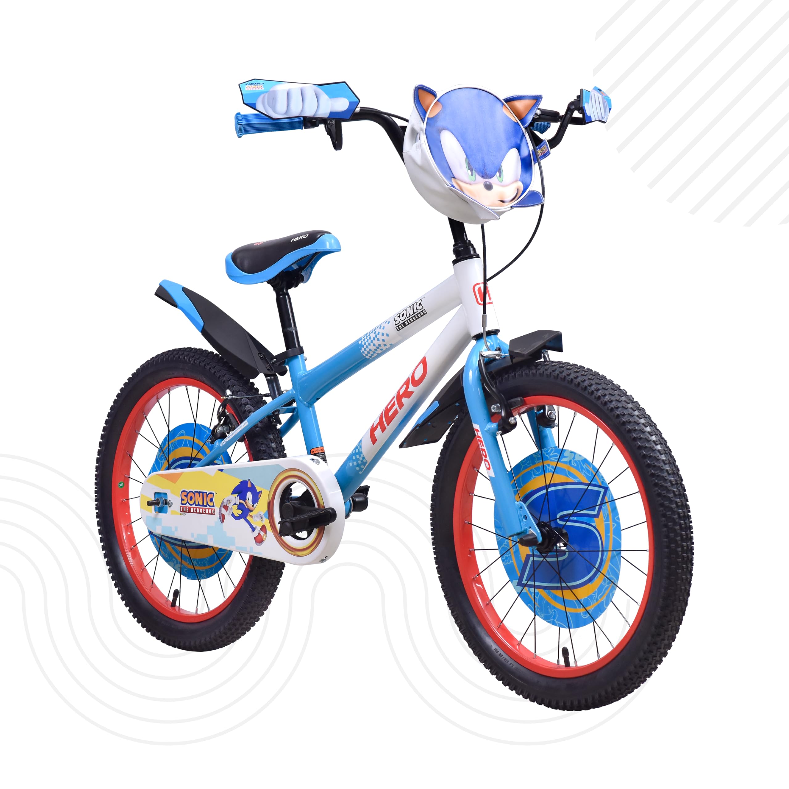 Hero Sonic 20T Bicycle for Kids with Utility Bag | V Brake | Rigid Suspension | Ideal for Kids | Blue-White | 95% Assembled Cycle(Ready to Ride in 5 Mins)-image-12