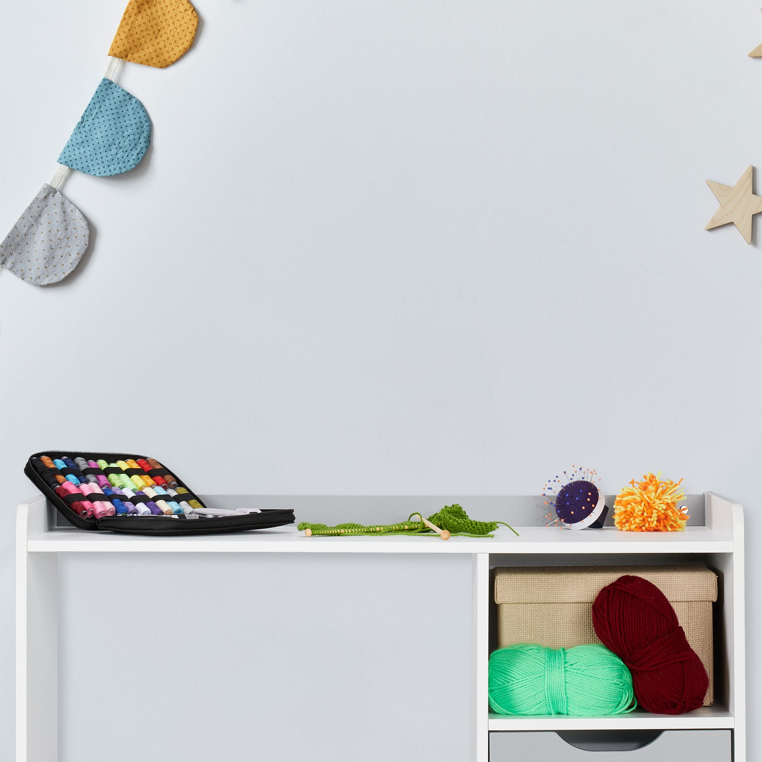 Relaxdays Scrivania per Bambini, 2 Cassetti, Ripiano Aperto, Tavolo per Scolari, HxLxP 60x80x38 cm, MDF, Bianco Grigio