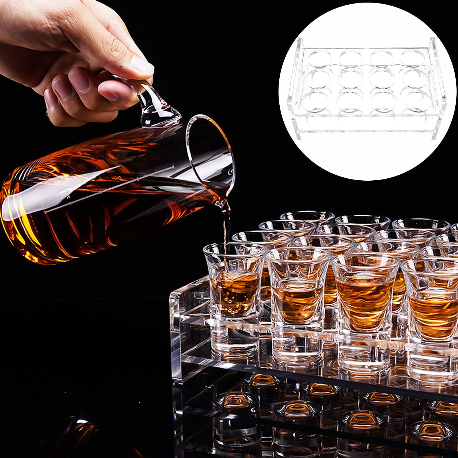 ショットグラス 収納ラック グラス置き 12ホール クリア Amazon｜カクテルグラスホルダー 収納ラック 棚 グラス 卓上 12 ホール