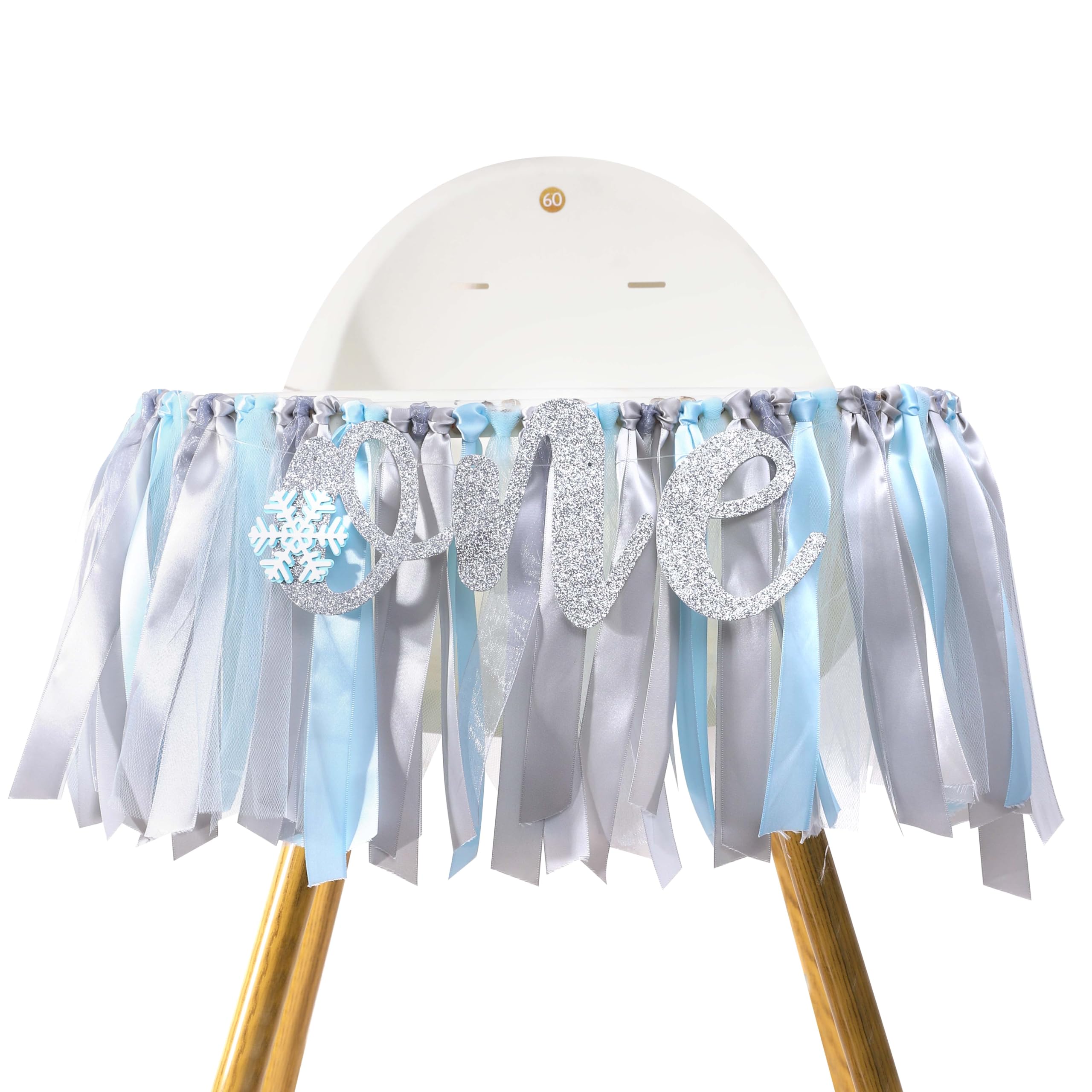 Winter Wonderland High Chair - 1st Birthday Decorations, One Highchair Banner, Snowflake First Birthday Decoration
