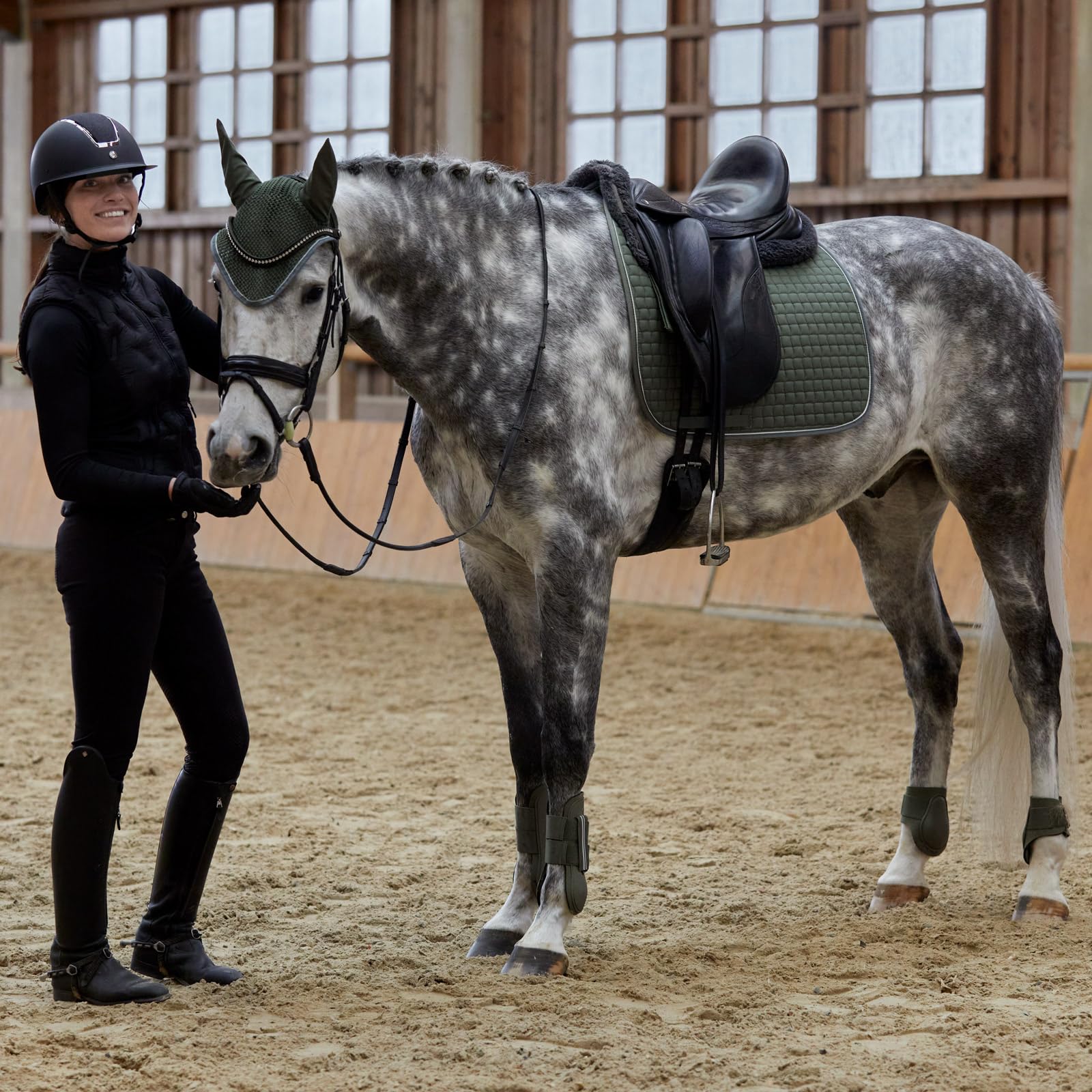 HORZE Tapis de Selle Mixte Adepto Vert pour Cheval et Poney