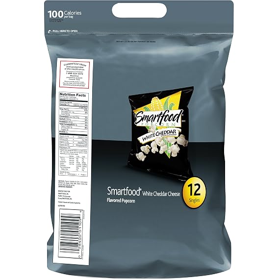 Smartfood Popcorn, White Cheddar, 0.625oz Bags (10 pack)