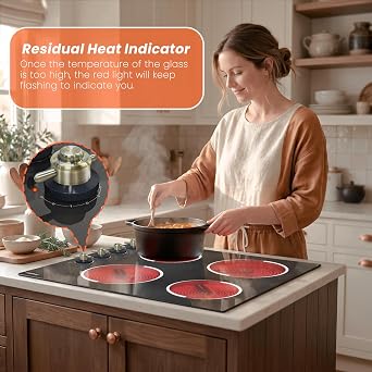 Electric Cooktop 24 Inch 6000W 220V Built-in
