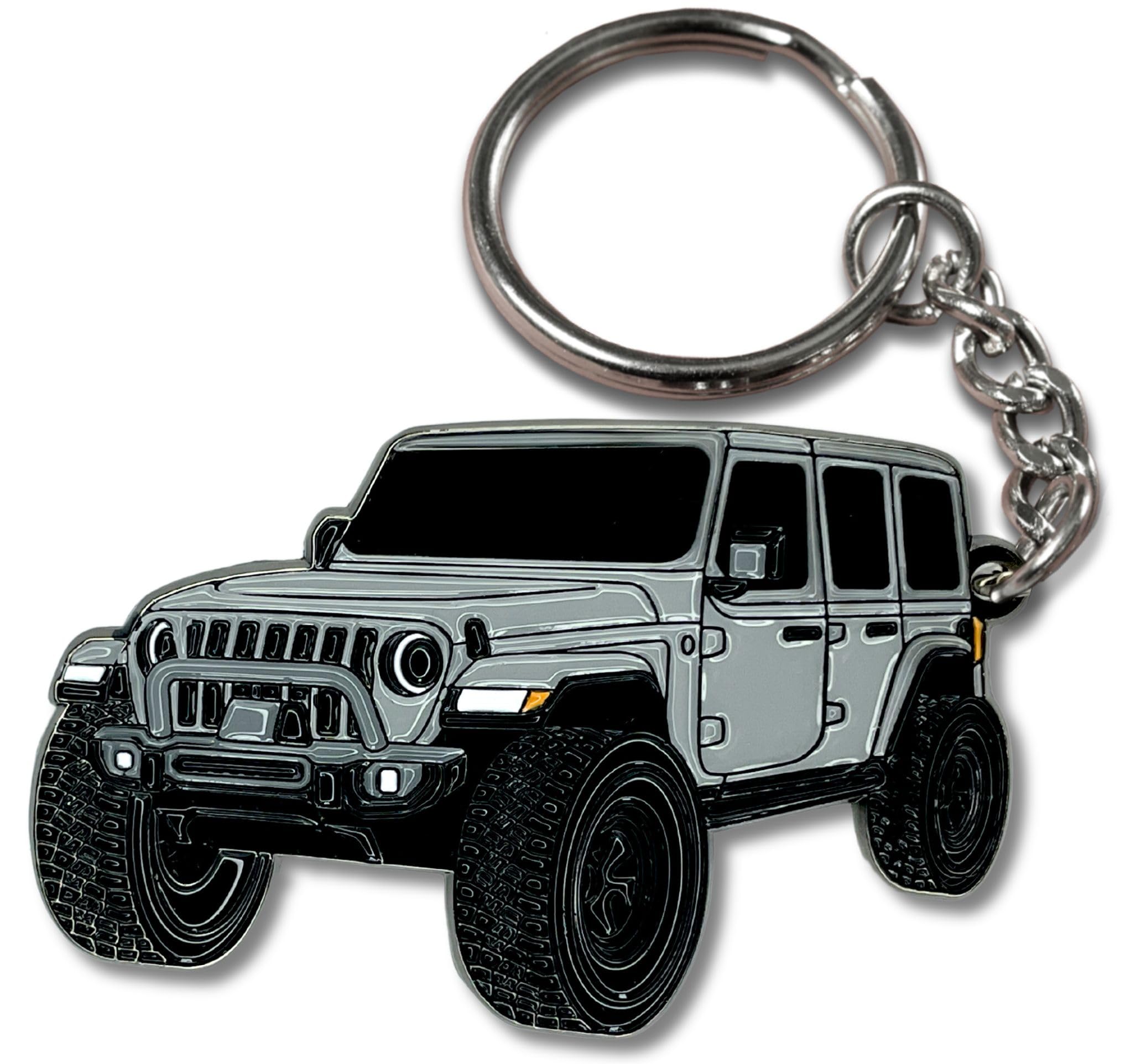 FOUR WHEEL BEASTJeep Wrangler Keychain - Officially Licensed Jeep Rubicon Accessories JL Key Chain JKU 2024 2023
