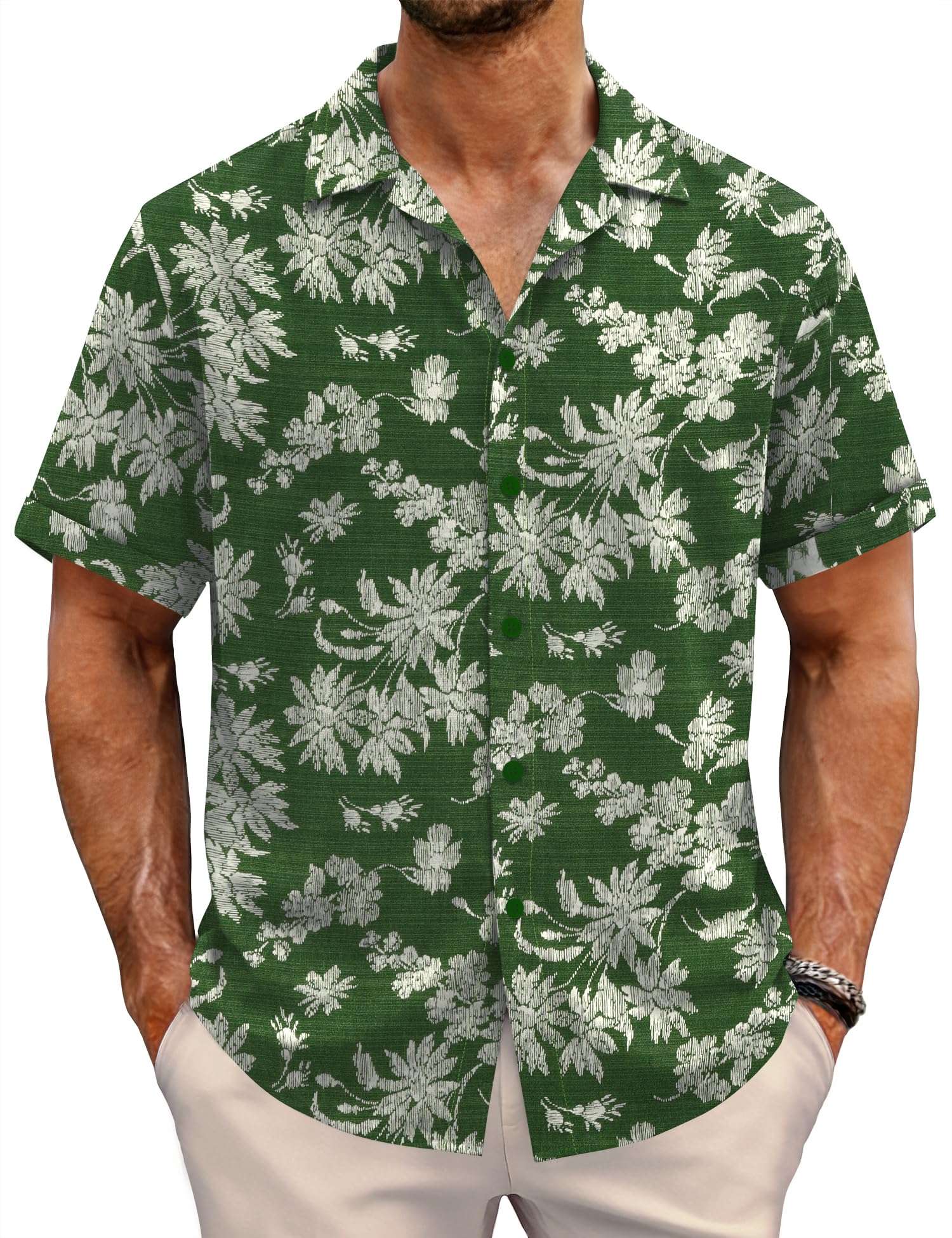 EFFAN Herren Hawaiihemd Freizeit Hemden Kurzarm Blumen Hawaii Hemd Männer Sommer Beach Oberteil 2026
