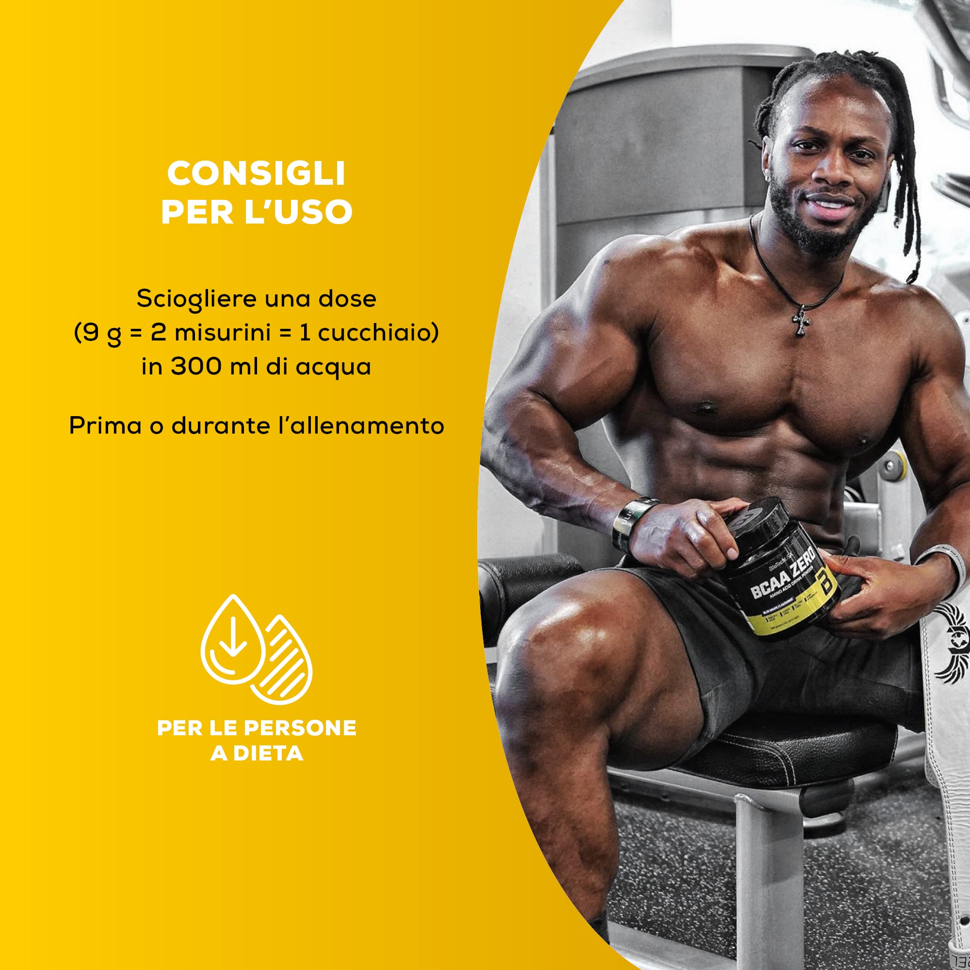 BioTechUSA BCAA Zero - Aminoacidi Essenziali in Polvere | 6g di BCAA con L-Leucina Istantanea | Vegan | Senza Zucchero, Senza Lattosio, Senza Glutine, 360 g, Arancia