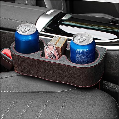 Expansor de portavasos de automóvil, organizador multifuncional para asiento lateral con soporte para teléfono y soporte para bebidas, organizador