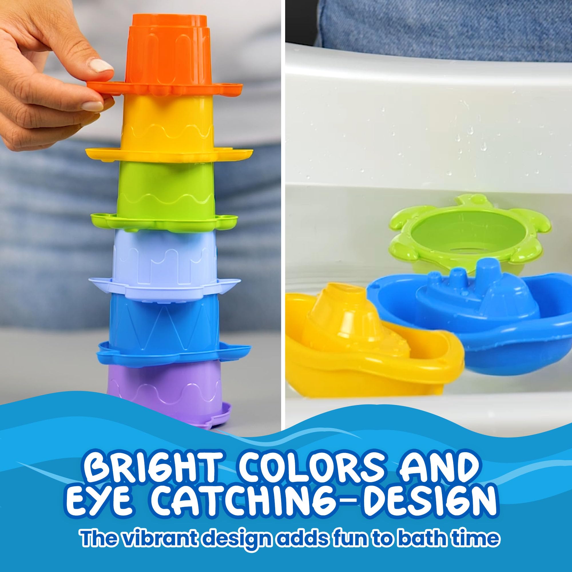 Wholesale TECHNOK Stacking Cups (7 Pieces) - Sea Animal Shapes For Your