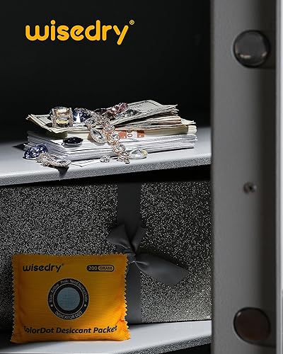 Miniatura 3 de wisedry Paquetes de desecantes grandes recargables de 7.05 oz para almacenamiento, paquetes desecantes de gel de sílice que indican el color, bolsas